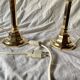Pair of vintage brass lamp bases
