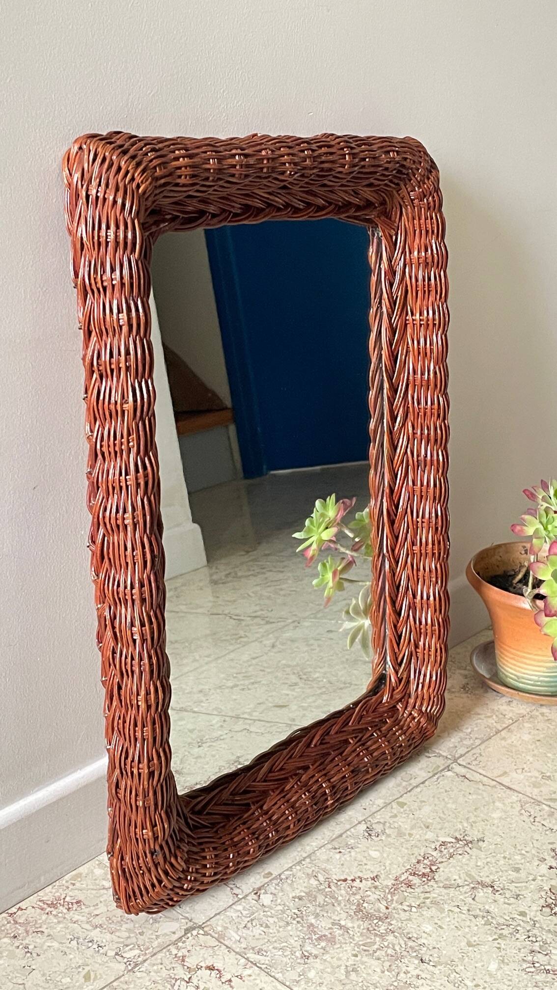 VINTAGE Rattan MIRROR