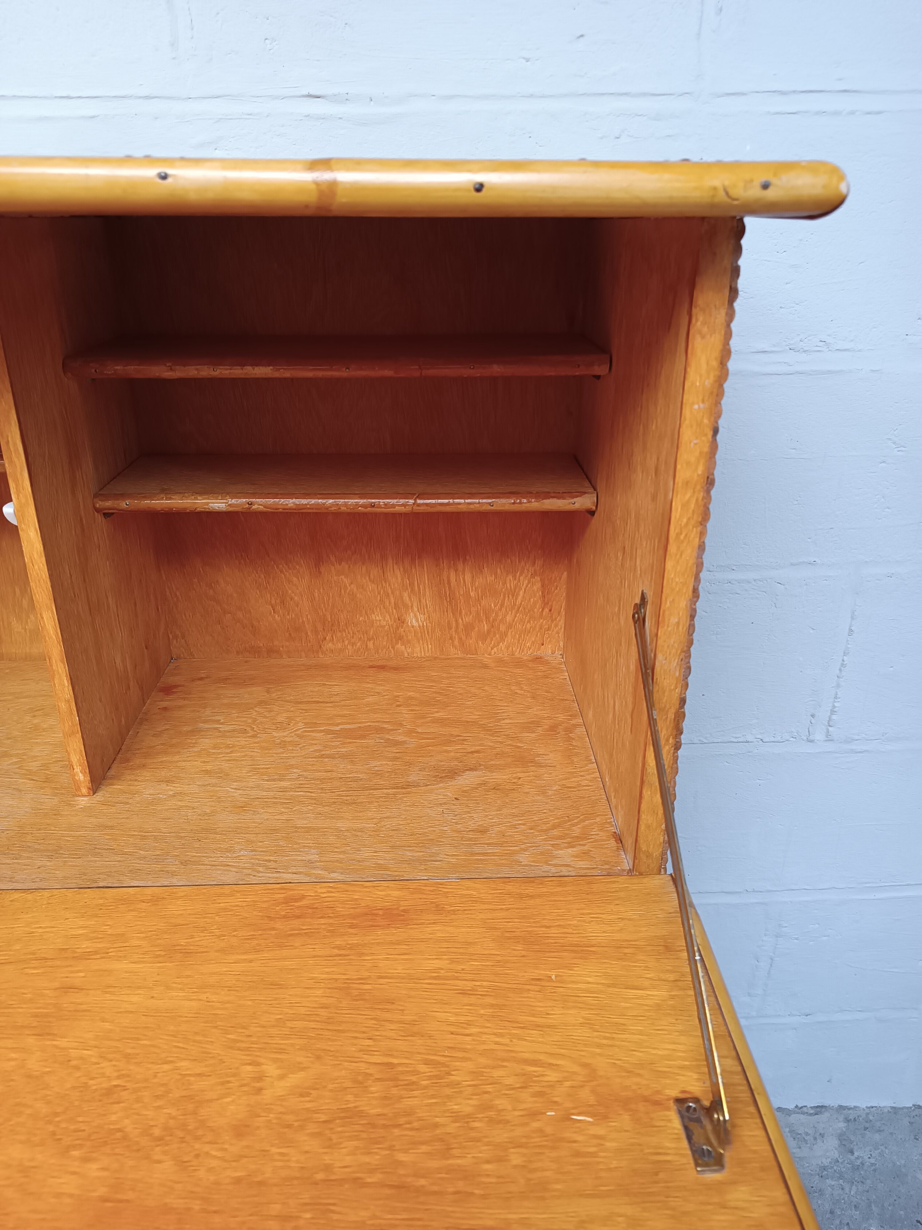 Bamboo and rattan secretary 50s / 60s