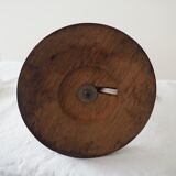 Extra bedside table lamp in earthenware and wooden base