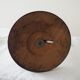 Table lamp for bedside use in earthenware with a wooden base.