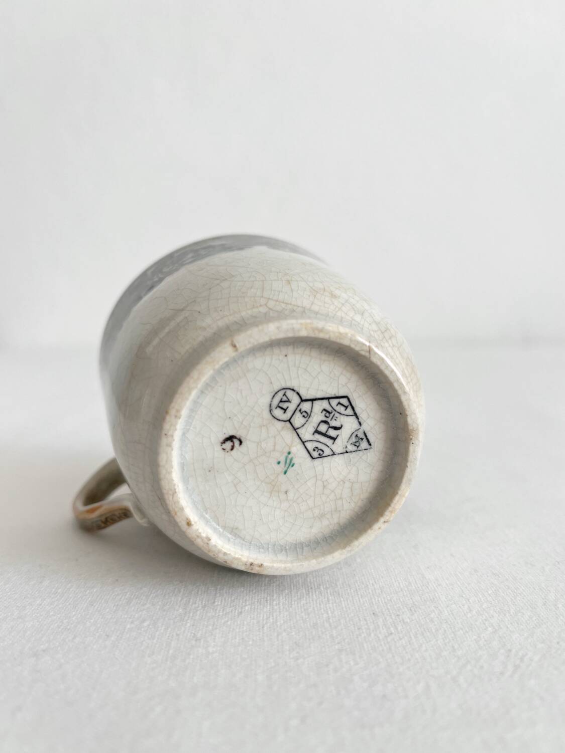 Antique English ironstone coffee cup