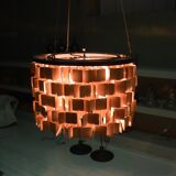 Lustre en bois style années 60 de Flamant