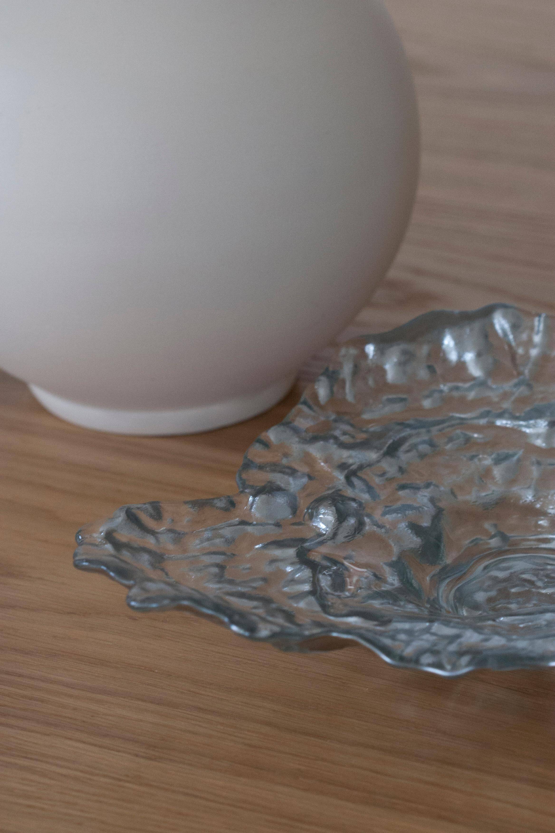 Silver crystal bowl mid-century, Italy, 1970s