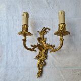 Paire appliques en bronze doré de style Louis XV,  époque fin XIXÈME