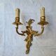 Pair of gilded bronze wall lamps in Louis XV style, late nineteenth century