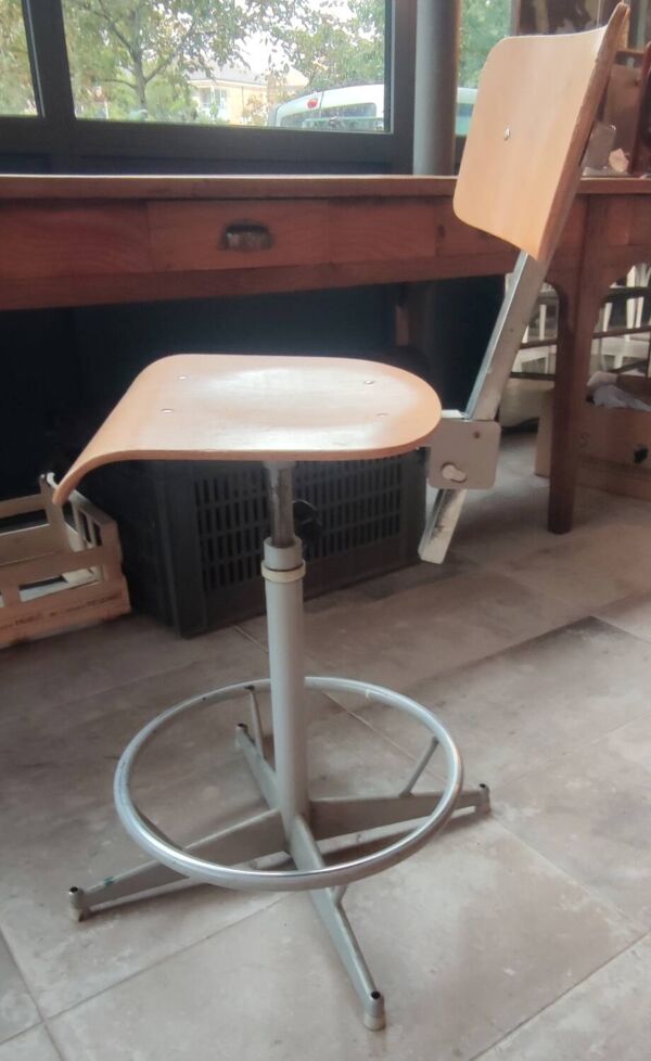 Chaise d atelier vintage/chaise industrielle