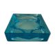 Ashtray paved in blue glass