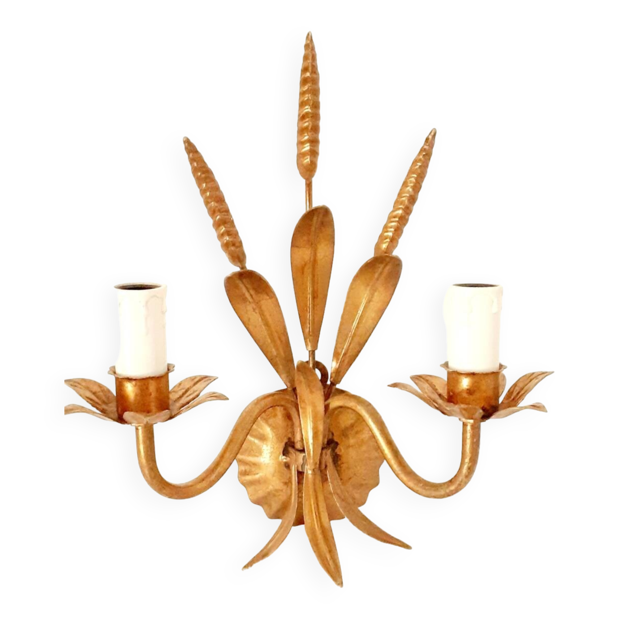 Vintage gold metal wall light