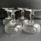 4 coupes à champagne Baccarat gravure Grecque inclinée