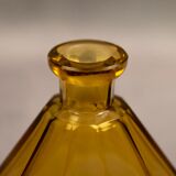 Art Deco Moser liqueur set in frosted orange glass