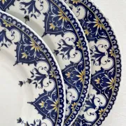 3 flat plates made of ironstone "Cluny" Sarreguemines