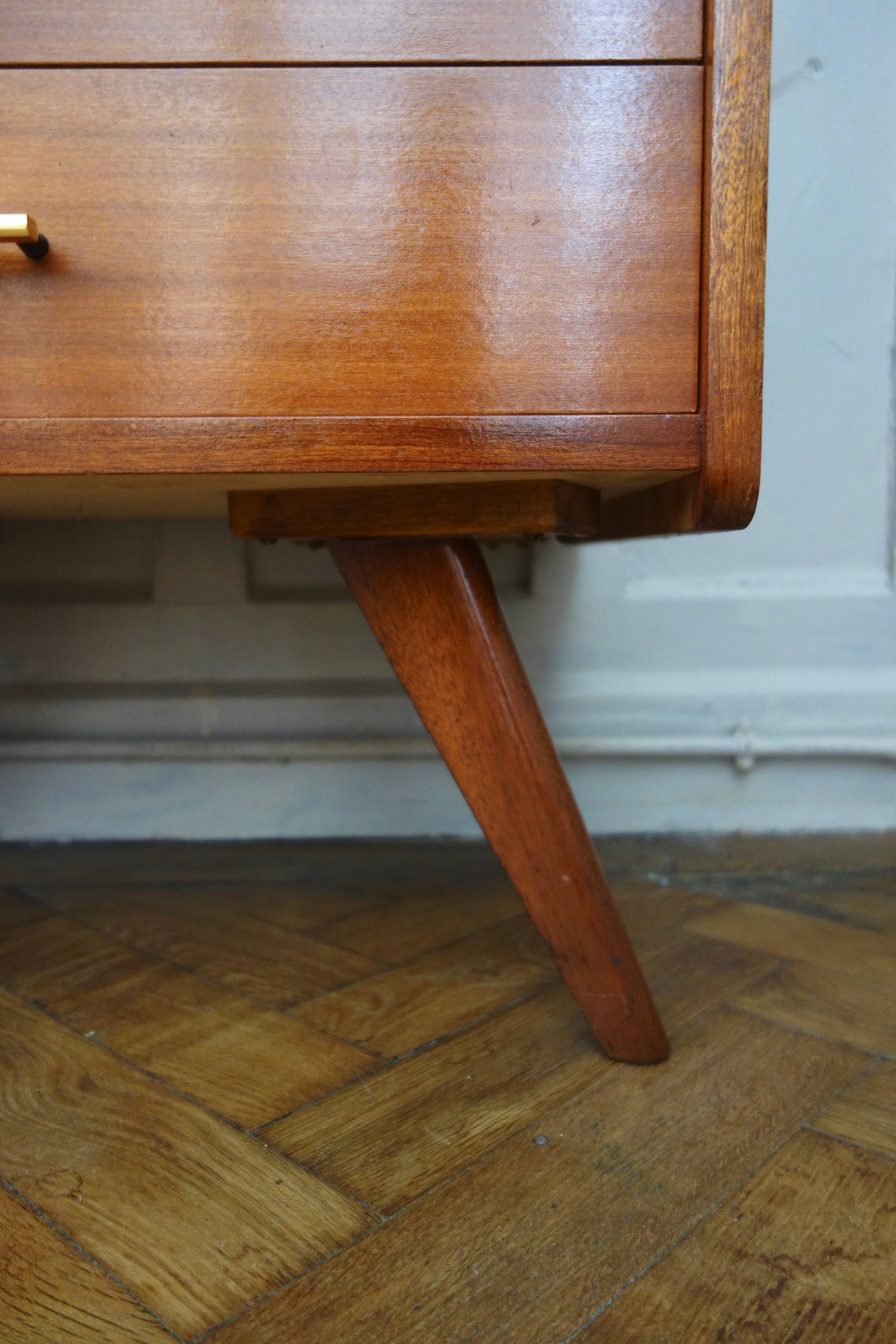 Chiffonier / semainier teak of the 1950s