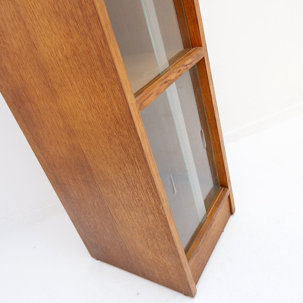 Large vintage glass library mid-century - 1960s