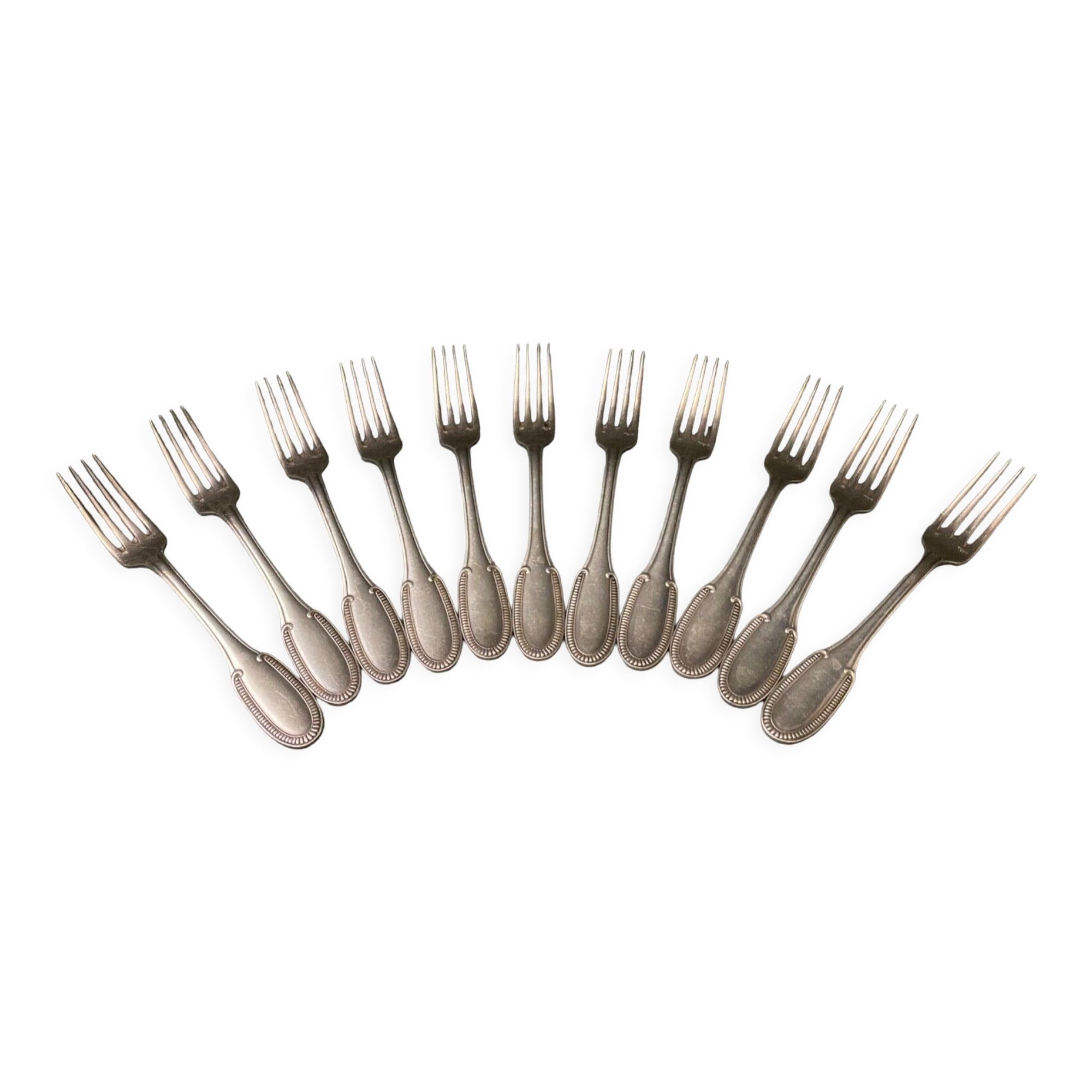 Silver metal cutlery set by Ercuis 37 pieces