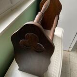 Wooden and cane newspaper rack