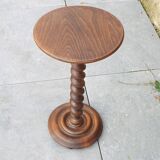 Turned wooden end table