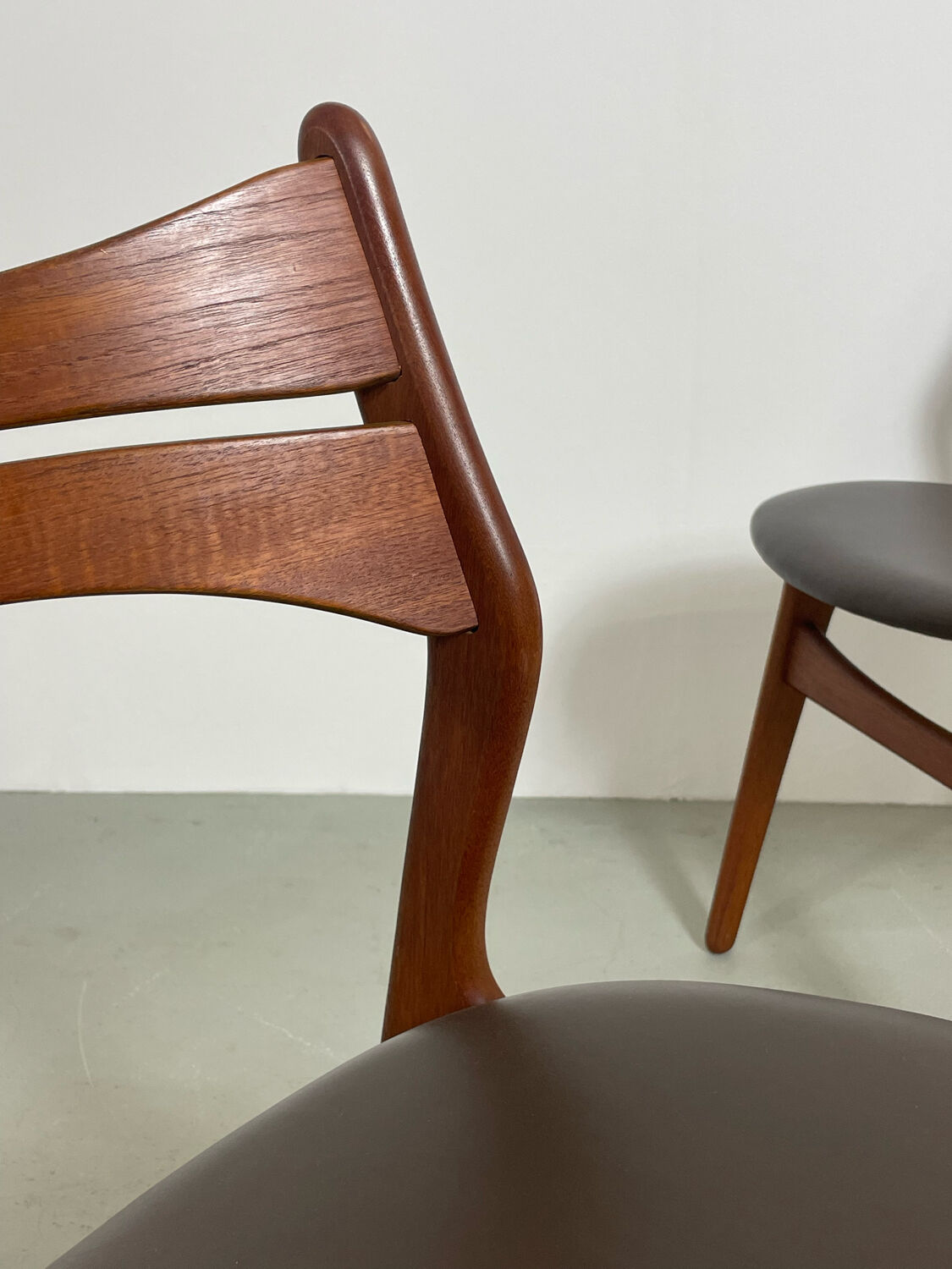 Teak dining chairs by Erik Buch Denmark 1960s