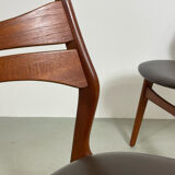 Teak dining chairs by Erik Buch Denmark 1960s