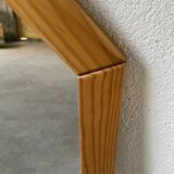 80s hexagonal pine mirror