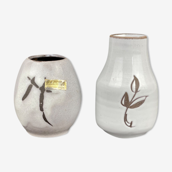2 vintage mini vases, scheurich, collectable mid century ceramics