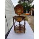 Bar globe terrestre vintage mappemonde en bois avec roulettes