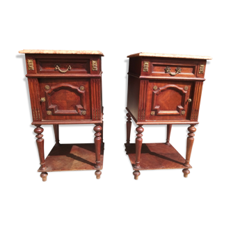 Pair of old bedsides