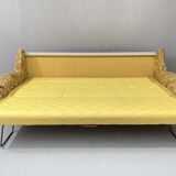 Canapé pliant rembourré du milieu du siècle, années 1970, Europe centrale