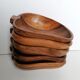 5 coupelles bois teck forme poire