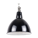 Lampe industrielle en émail de Pologne, couleur noire, 1960