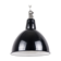 Lampe industrielle en émail de Pologne, couleur noire, 1960