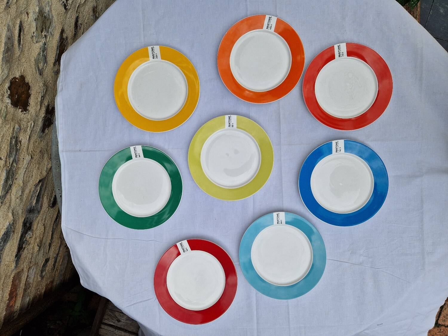 Set of 8 Pantone Dessert Plates by Luca Trazzi for Serax