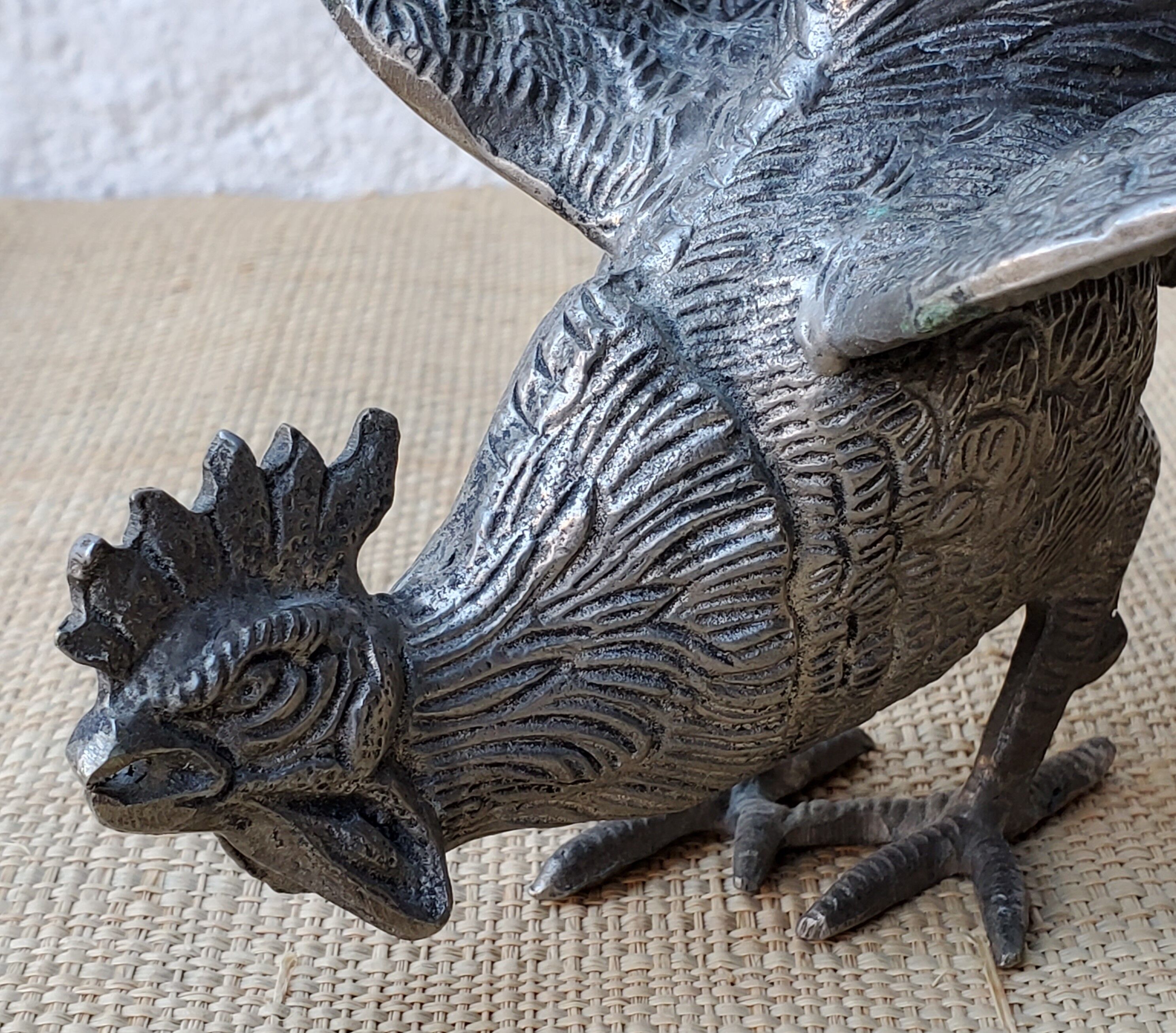 Rooster in metal