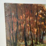 Cabin in the forest, oil on panel, signed H Classens.