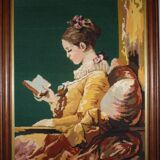 Canevas encadré "La Liseuse"