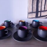 Set of 6 50'S ceramic cups