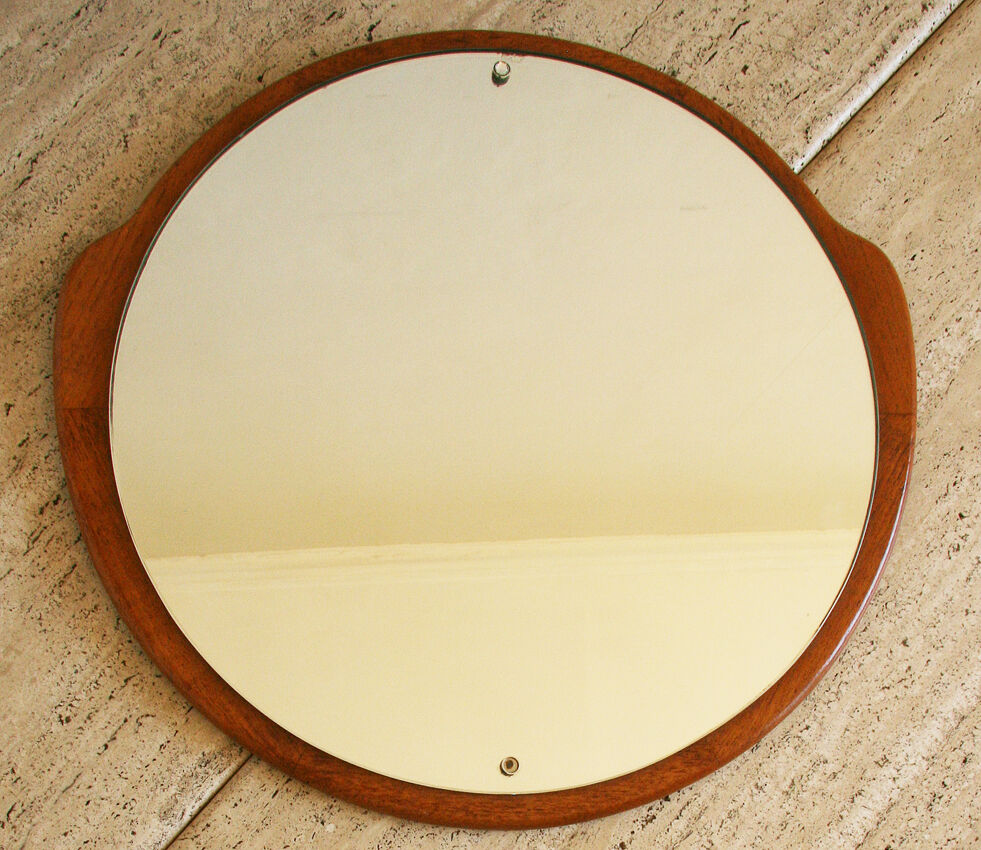 Fins teak mirror 1960s  51x48cm