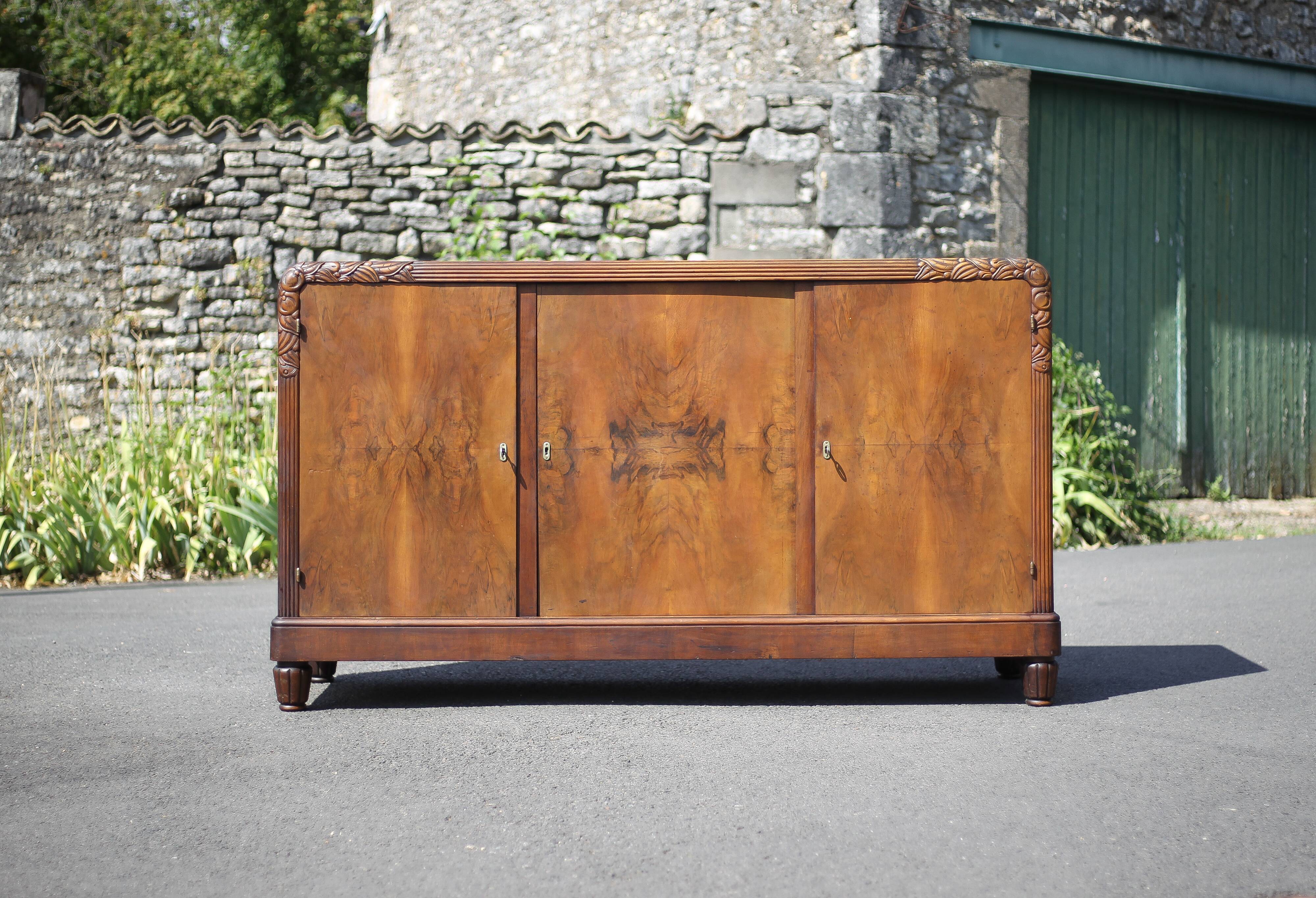 Art Deco sideboard, Art Deco buffet, Art Deco wooden furniture