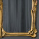 Miroir 1900 art nouveau style nouille décor floral bois doré