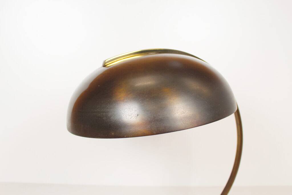 Stunning solid bronze 'Lily' table lamp signed by Maison Charles