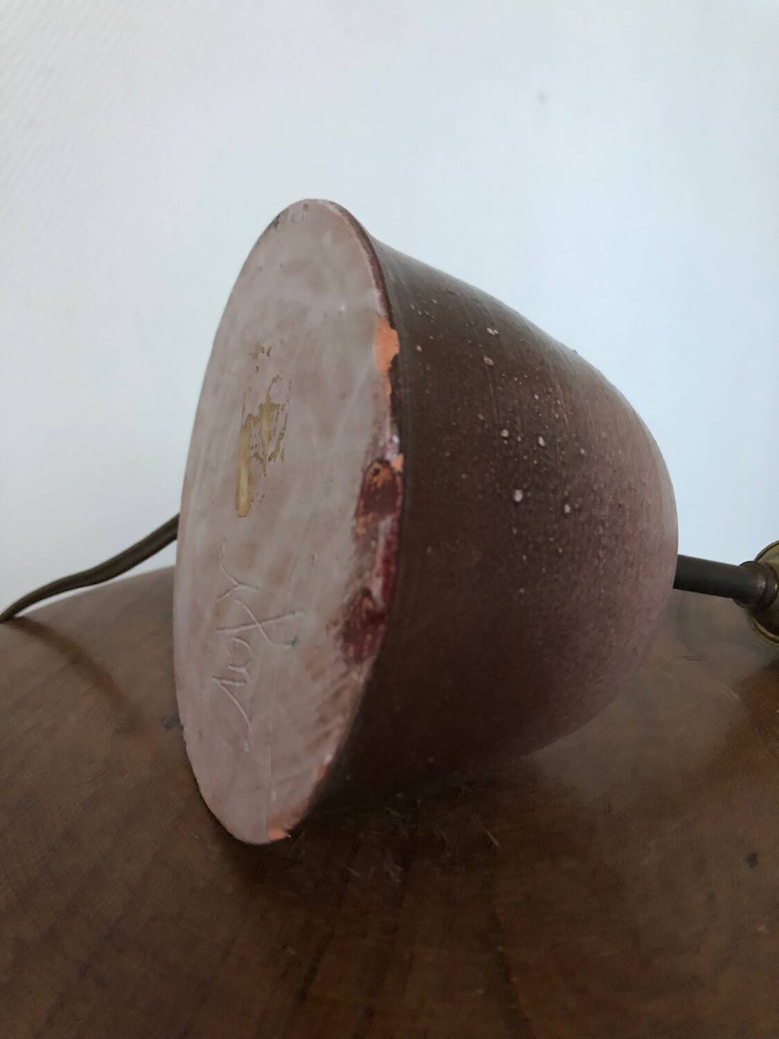 Ceramic and wool lamp