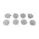 Set of 8 cups/ramekins with diamond cut glass handles