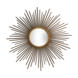 Large vintage mirror chaty vallauris 80 cm, sun, witch's eye