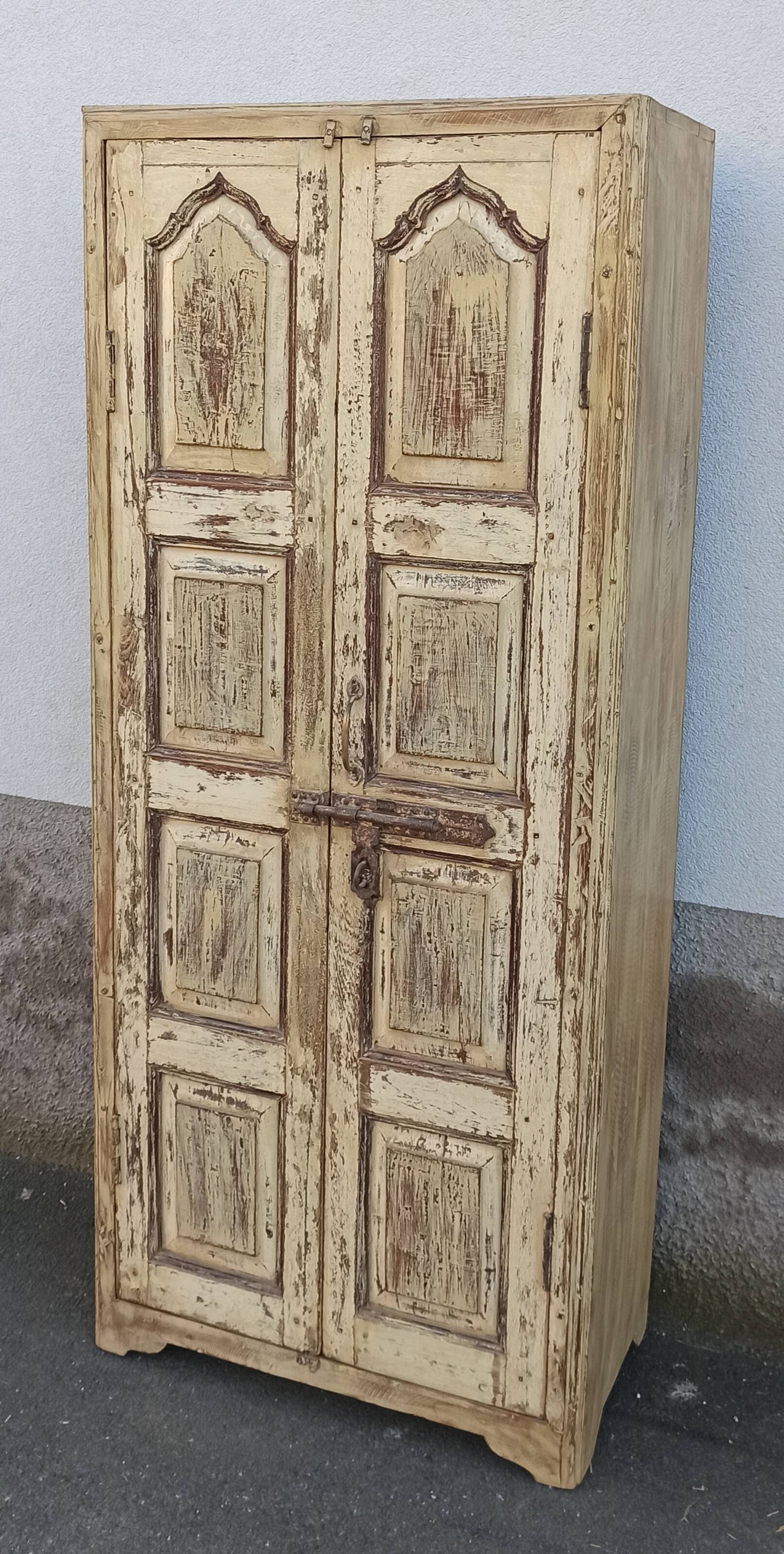 Old yellow wooden cabinet