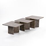 Fossilized stone nesting tables