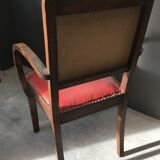 Fauteuil cuir rouge