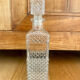 Set of 3 vintage whisky carafe bottles in molded glass