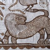 Painted wall textile from Fakaha, Ivory Coast, 1980s