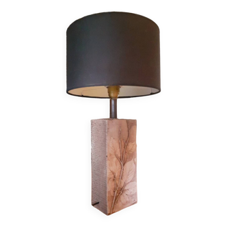 Vintage stoneware herbarium lamp from the 70s