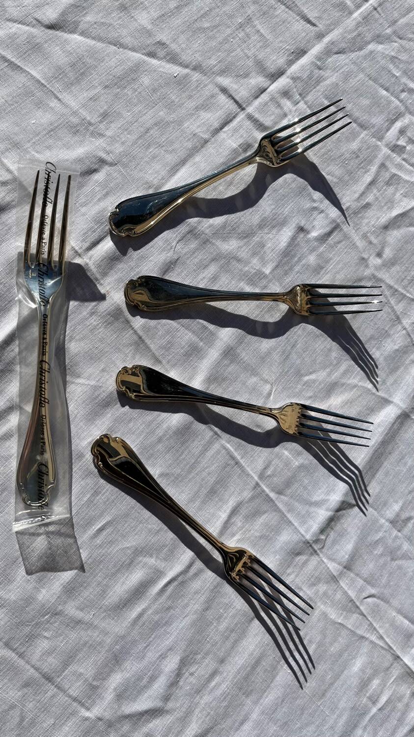 Lot de 5 fourchettes  Christofle  vintage